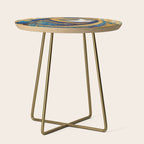 Klimt Cat in Blue and Gold Hood Side Table Gallery Image 1