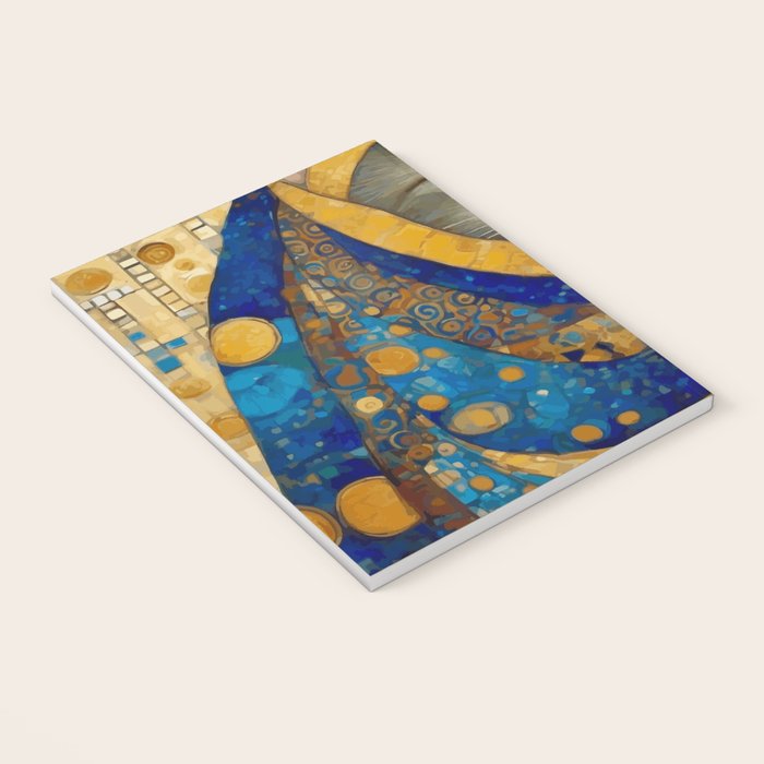 Klimt Cat in Blue and Gold Hood Notebook Gallery Image 3