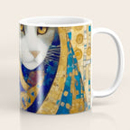Klimt Cat in Blue and Gold Hood Coffee Mug Gallery Image 1