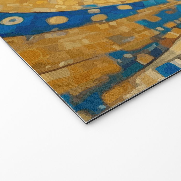 Klimt Cat in Blue and Gold Hood Welcome Mat Gallery Image 2