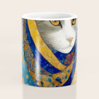 Klimt Cat in Blue and Gold Hood Coffee Mug Gallery Image 4