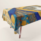 Klimt Cat in Blue and Gold Hood Tablecloth Gallery Image 1