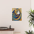 Klimt Cat in Blue and Gold Hood Poster Gallery Image 2