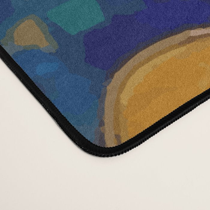 Klimt Cat in Blue and Gold Hood Desk Mat Gallery Image 4