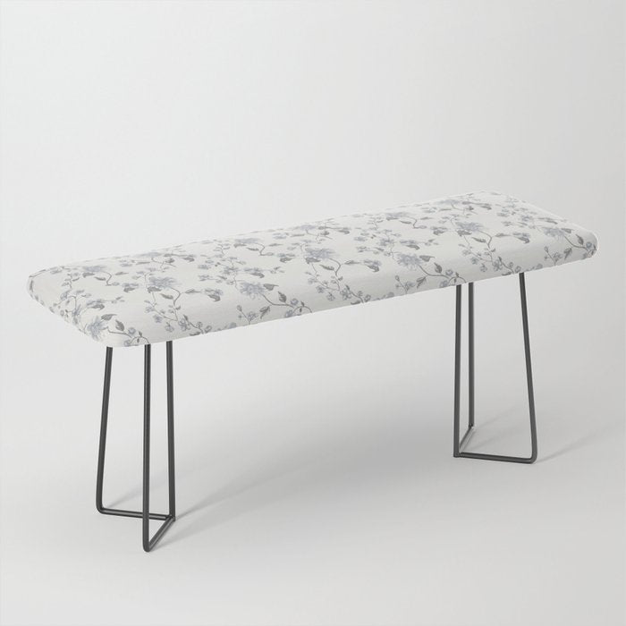 Vintage Floral - Grey Blue Bench Gallery Image 1