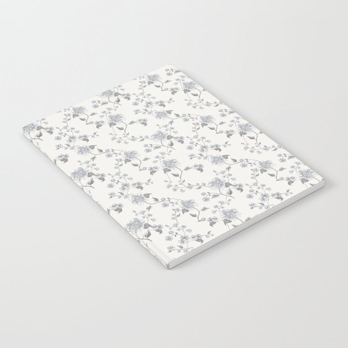 Vintage Floral - Grey Blue Notebook Gallery Image 2