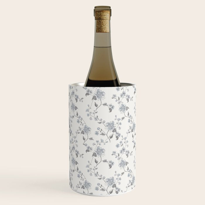 Vintage Floral - Grey Blue Wine Chiller Gallery Image 3
