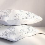 Vintage Floral - Grey Blue Pillow Sham Gallery Image 3