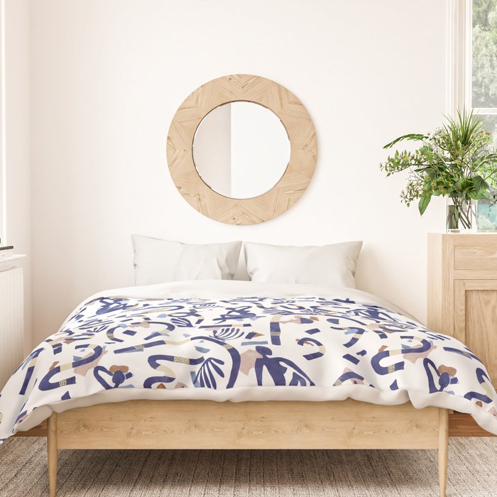 Abstract women between shapes II Duvet Cover Gallery Image 3