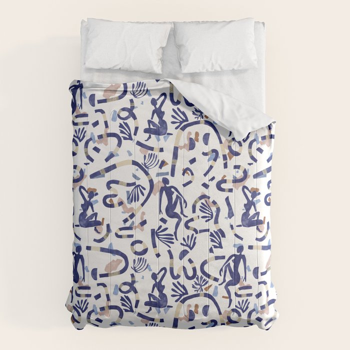 Abstract women between shapes II Comforter Gallery Image 1