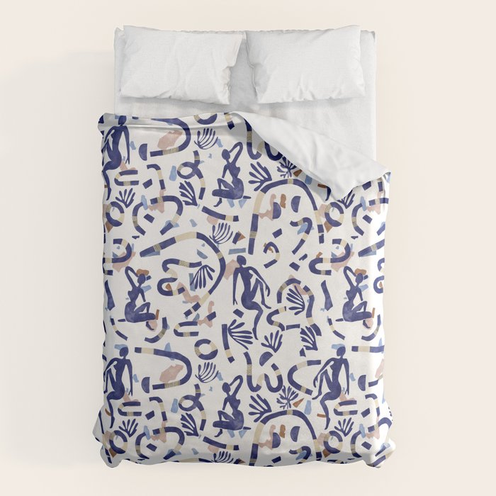 Abstract women between shapes II Duvet Cover Gallery Image 6