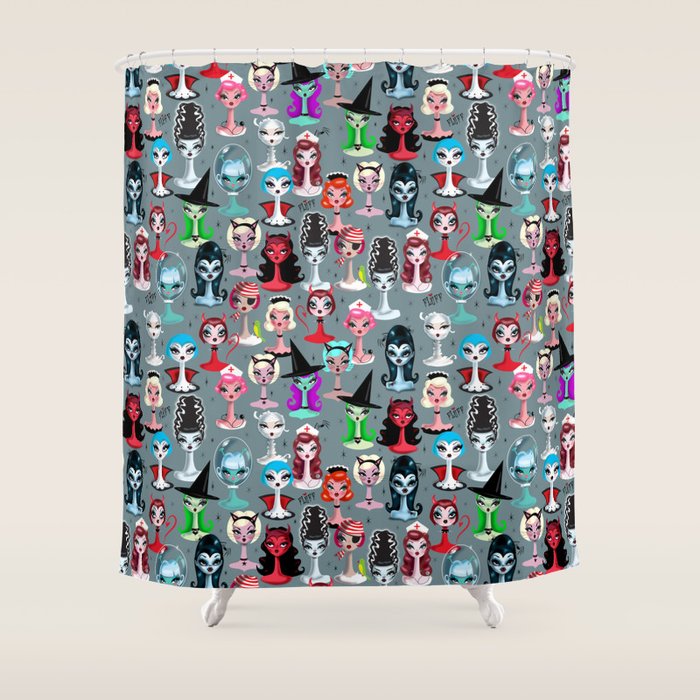 Spooky Dolls Shower Curtain Gallery Image 1