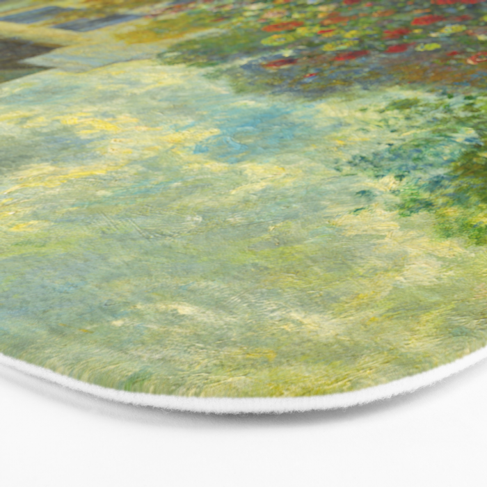 Claude Monet Impressionist Landscape Oil Painting A Corner of the Garden with Dahliass Bath Mat Gallery Image 3