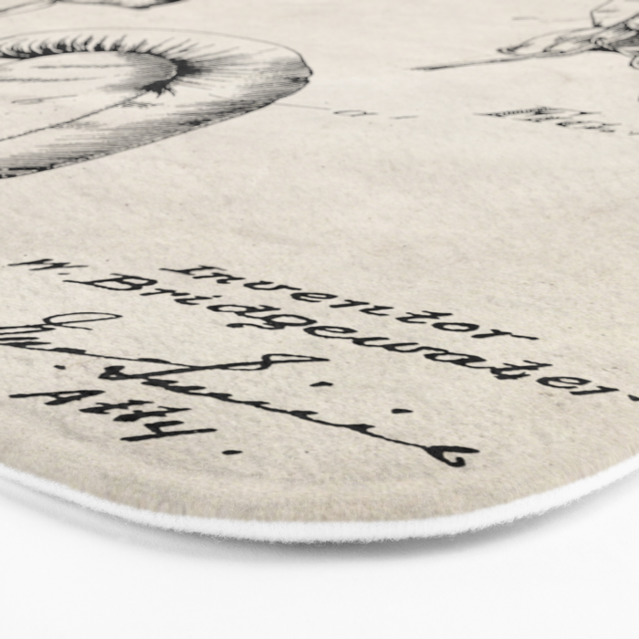 Boxing Gloves Patent - Boxer Trainer Coach Gym Art - Antique Bath Mat Gallery Image 3