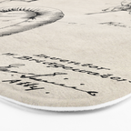 Boxing Gloves Patent - Boxer Trainer Coach Gym Art - Antique Bath Mat Gallery Image 3