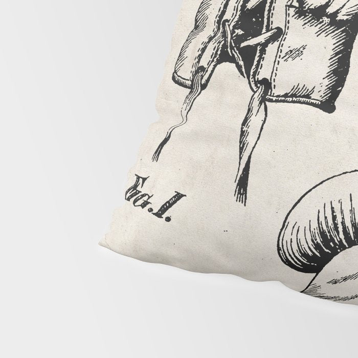 Boxing Gloves Patent - Boxer Trainer Coach Gym Art - Antique Pillow Sham Gallery Image 4