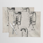 Boxing Gloves Patent - Boxer Trainer Coach Gym Art - Antique Placemat Gallery Image 1