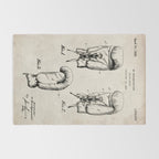 Boxing Gloves Patent - Boxer Trainer Coach Gym Art - Antique Rug Gallery Image 2