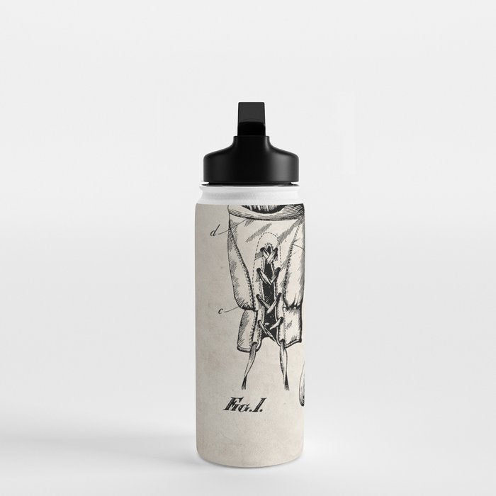 Boxing Gloves Patent - Boxer Trainer Coach Gym Art - Antique Water Bottle Gallery Image 3