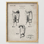 Boxing Gloves Patent - Boxer Trainer Coach Gym Art - Antique Serving Tray Gallery Image 1
