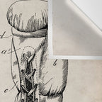 Boxing Gloves Patent - Boxer Trainer Coach Gym Art - Antique Wall Tapestry Gallery Image 3