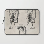 Boxing Gloves Patent - Boxer Trainer Coach Gym Art - Antique Laptop Sleeve Gallery Image 1