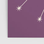 Taurus Zodiac Star Constellation Line Art Mauve Purple Poster Gallery Image 3