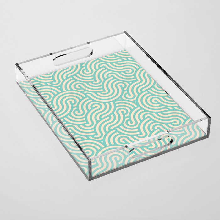 SWIRL Mint and Oat Acrylic Tray Gallery Image 1