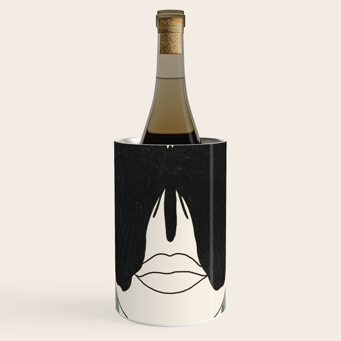 BLACK BUTTERFLY Line Drawing Wine Chiller Gallery Image 1