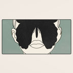 BLACK BUTTERFLY Line Drawing Desk Mat Gallery Image 3