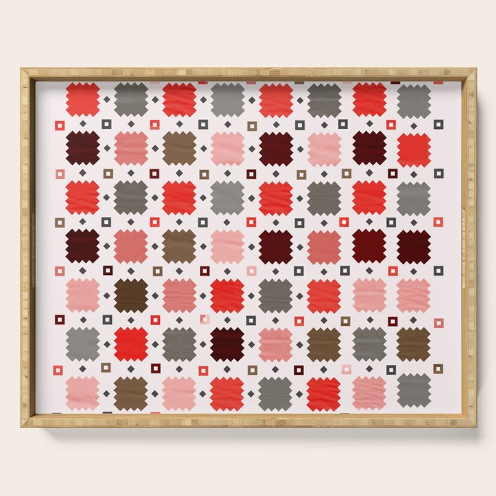 Christmas Quilt - pattern no3 Serving Tray Gallery Image 1