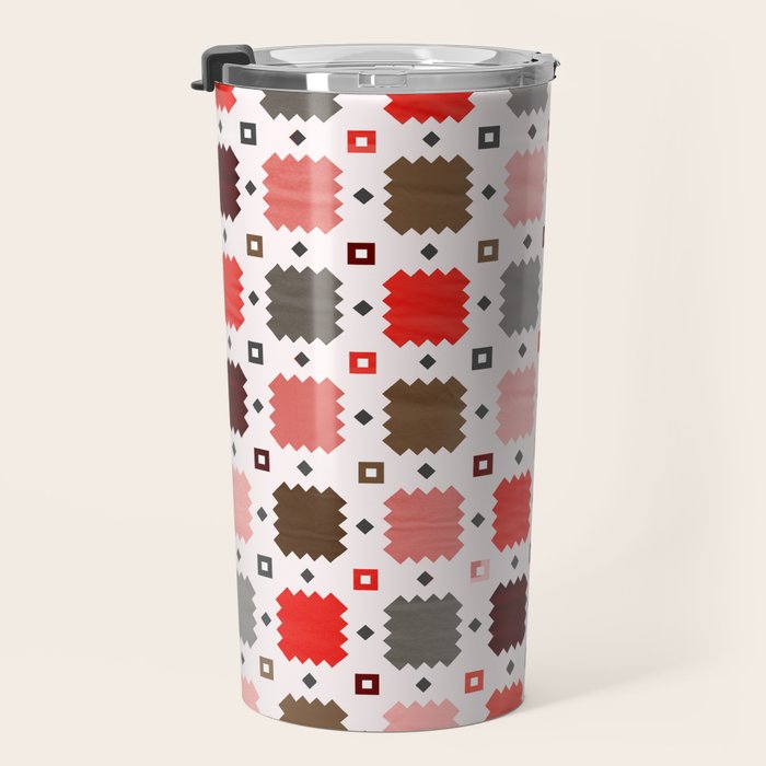 Christmas Quilt - pattern no3 Travel Mug Gallery Image 3