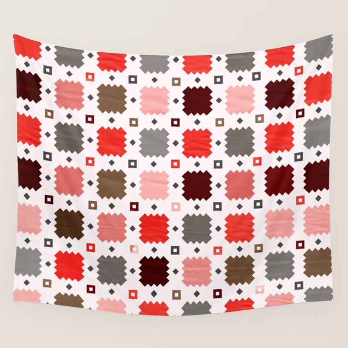 Christmas Quilt - pattern no3 Wall Tapestry Gallery Image 4