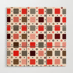Christmas Quilt - pattern no3 Wood Wall Art Gallery Image 1