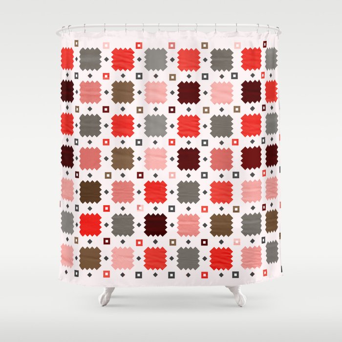 Christmas Quilt - pattern no3 Shower Curtain Gallery Image 1