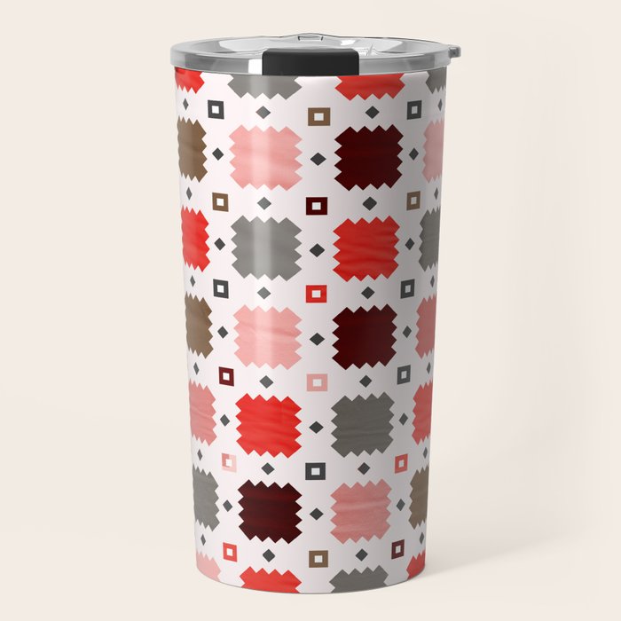 Christmas Quilt - pattern no3 Travel Mug Gallery Image 1