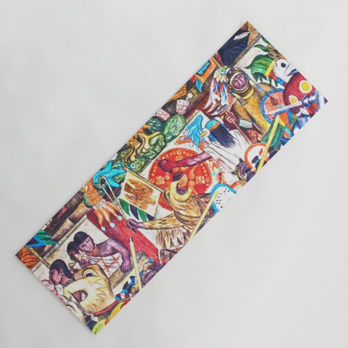 History of Mexico by Diego Rivera Yoga Mat Gallery Image 1