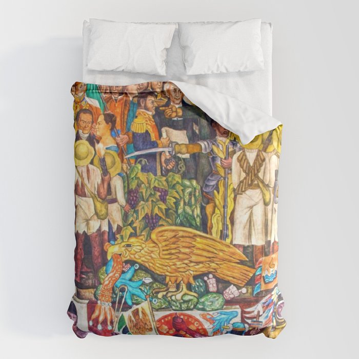 History of Mexico by Diego Rivera Duvet Cover Gallery Image 6