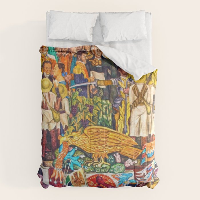 History of Mexico by Diego Rivera Comforter Gallery Image 6