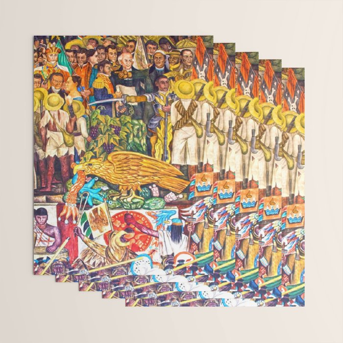 History of Mexico by Diego Rivera Wrapping Paper Gallery Image 3