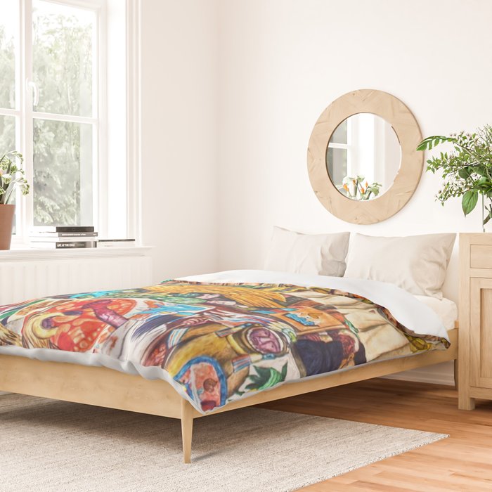 History of Mexico by Diego Rivera Duvet Cover Gallery Image 2