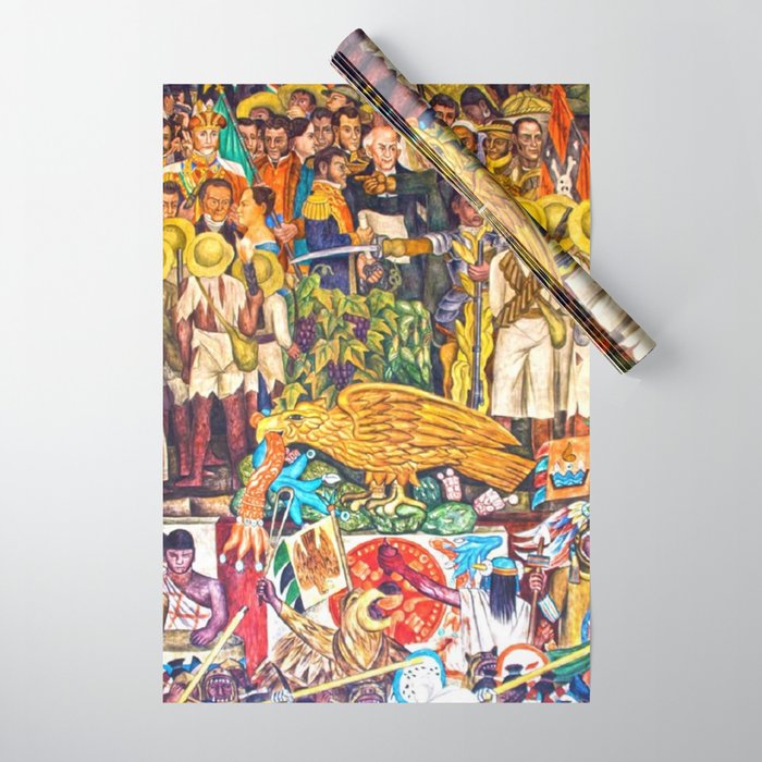History of Mexico by Diego Rivera Wrapping Paper Gallery Image 1