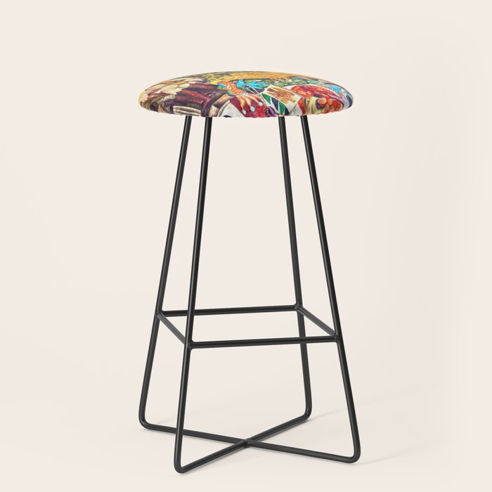 History of Mexico by Diego Rivera Stool Gallery Image 1
