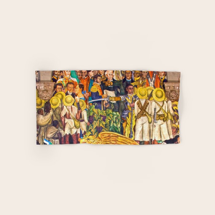 History of Mexico by Diego Rivera Bath Towel Gallery Image 1