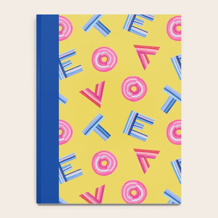 Cast Your Vote | Hand-Lettered Pattern in Yellow Notebook Gallery Image 4