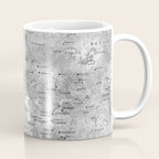We travel not to escape life grayscale world map Coffee Mug Gallery Image 1