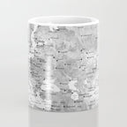 We travel not to escape life grayscale world map Coffee Mug Gallery Image 4