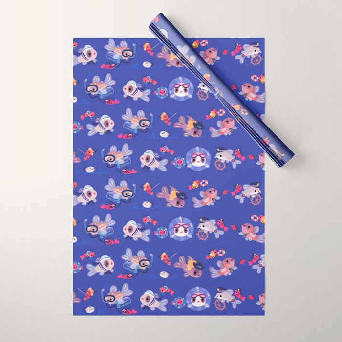 Cory cats on voyage Wrapping Paper Gallery Image 1