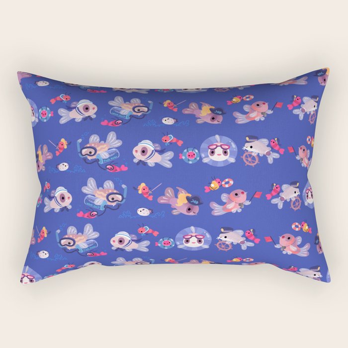 Cory cats on voyage Rectangular Pillow Gallery Image 2