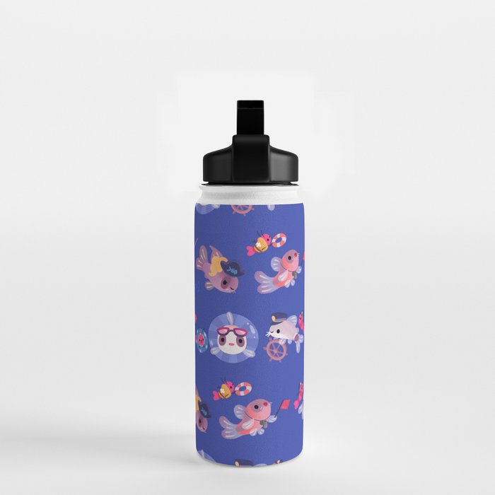 Cory cats on voyage Water Bottle Gallery Image 2